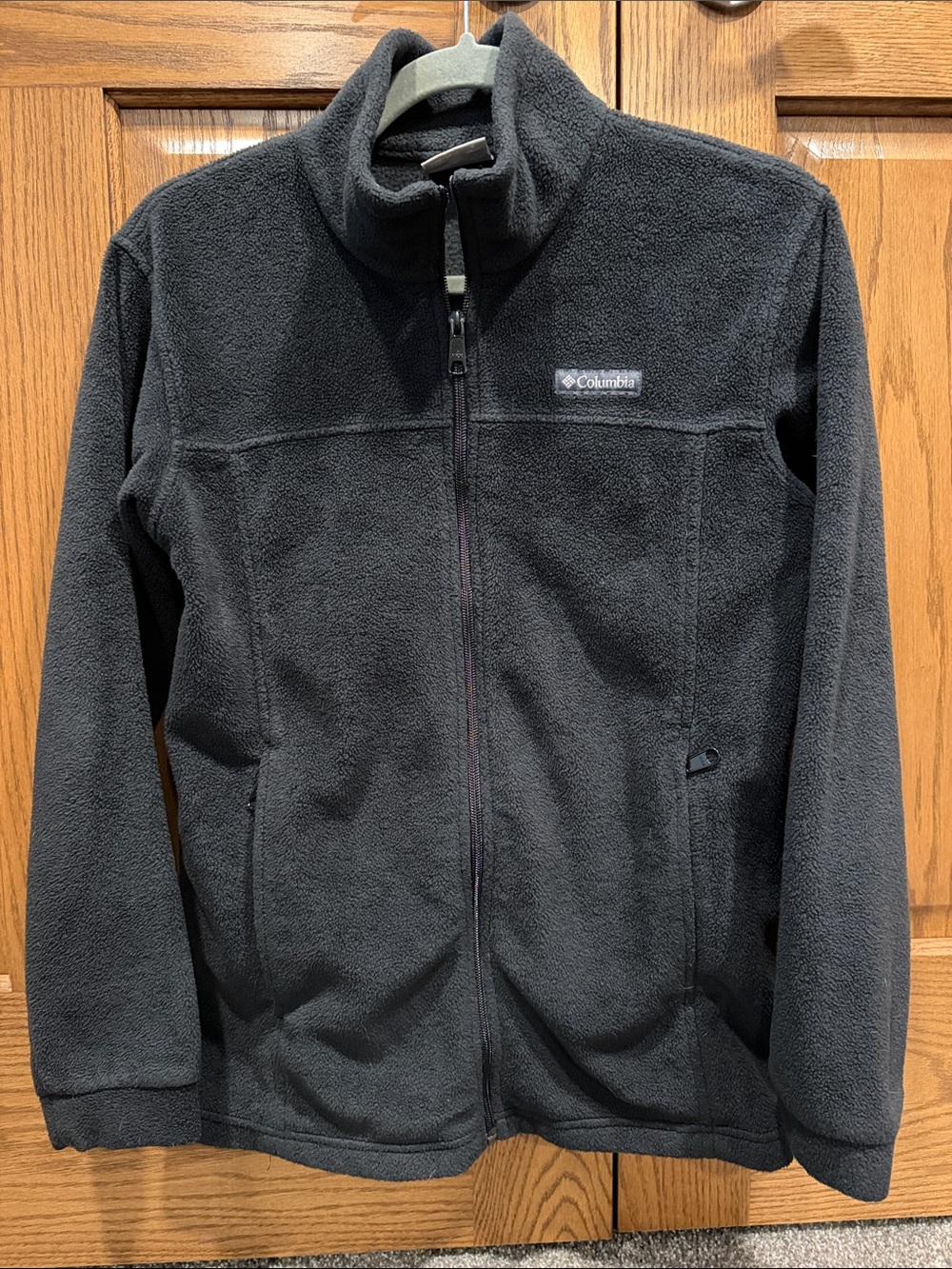 Columbia Kids Black Full-Zip Fleece Jacket with Stand Collar